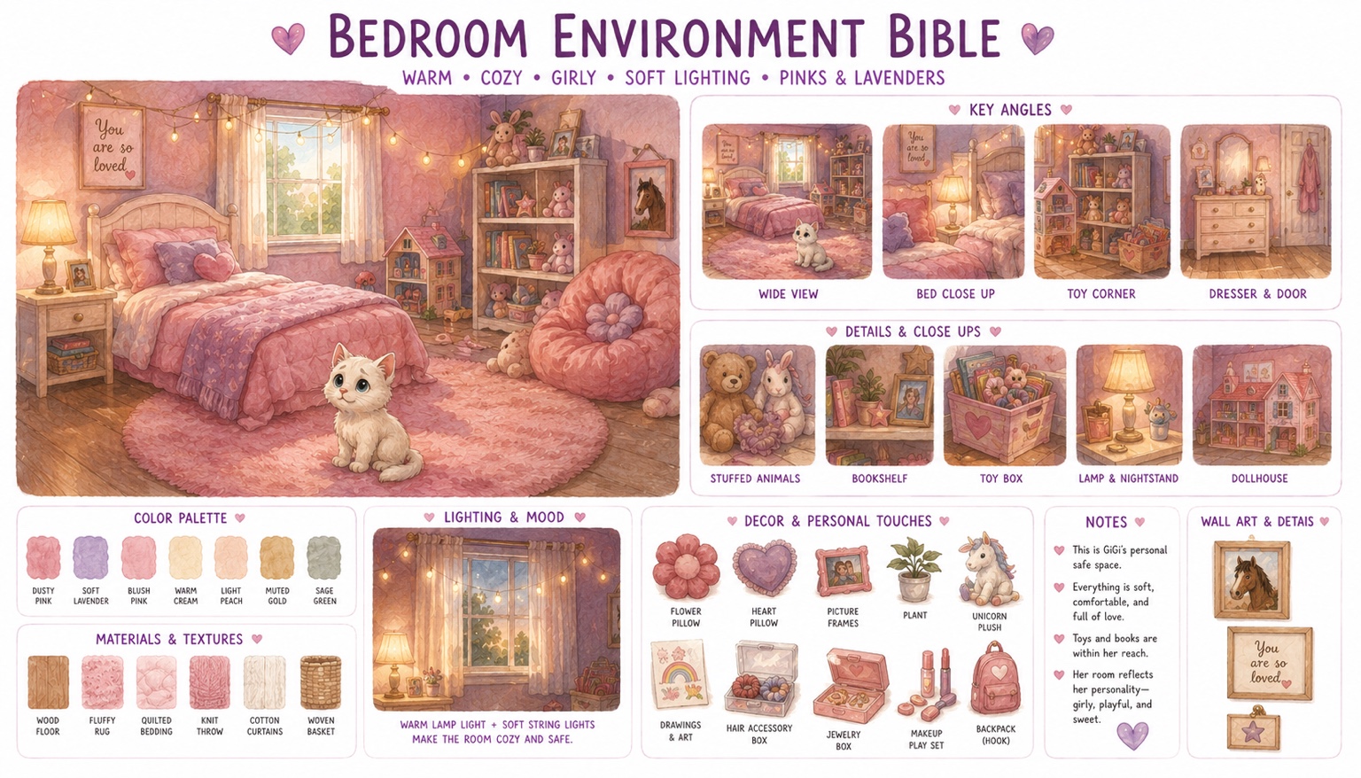 GiGi's Bedroom — her safe space with her dolls