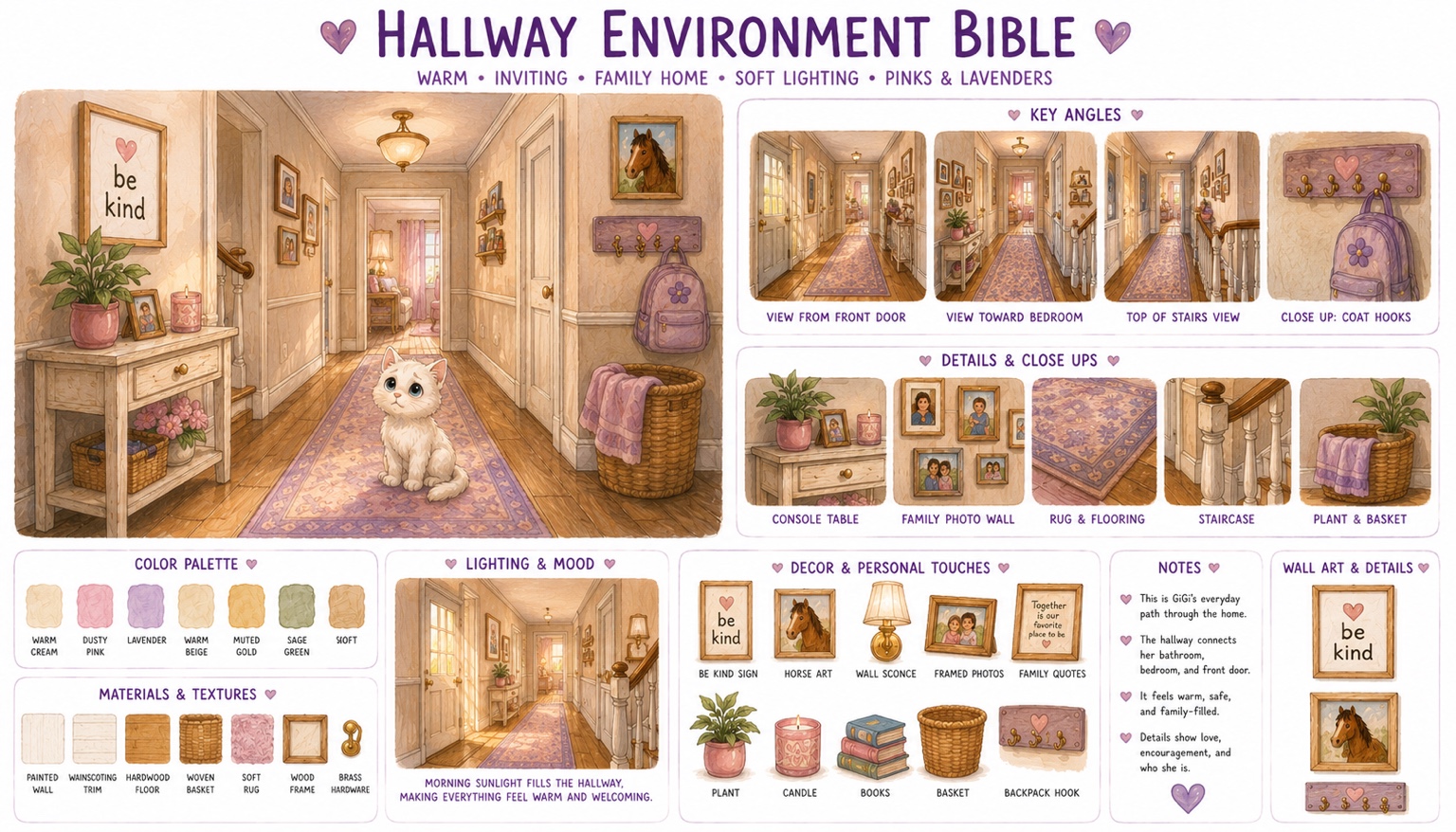 The Hallway — the family home connecting every scene